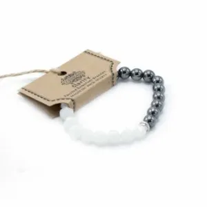 Rock Quartz Bracelet Faceted Magnetic Gemstone