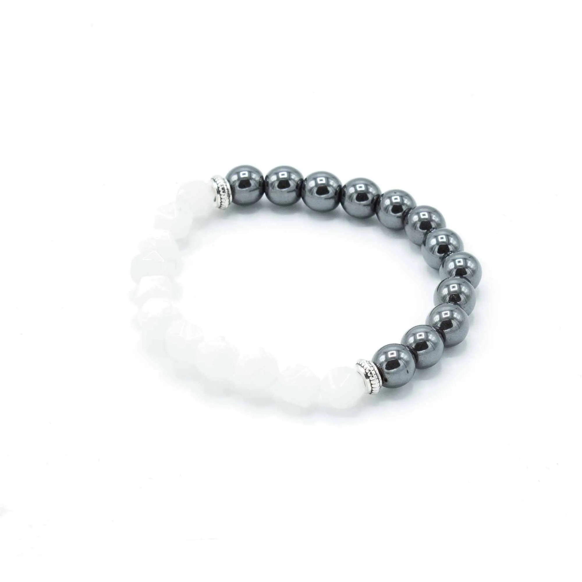 Rock Quartz Bracelet Faceted Magnetic Gemstone