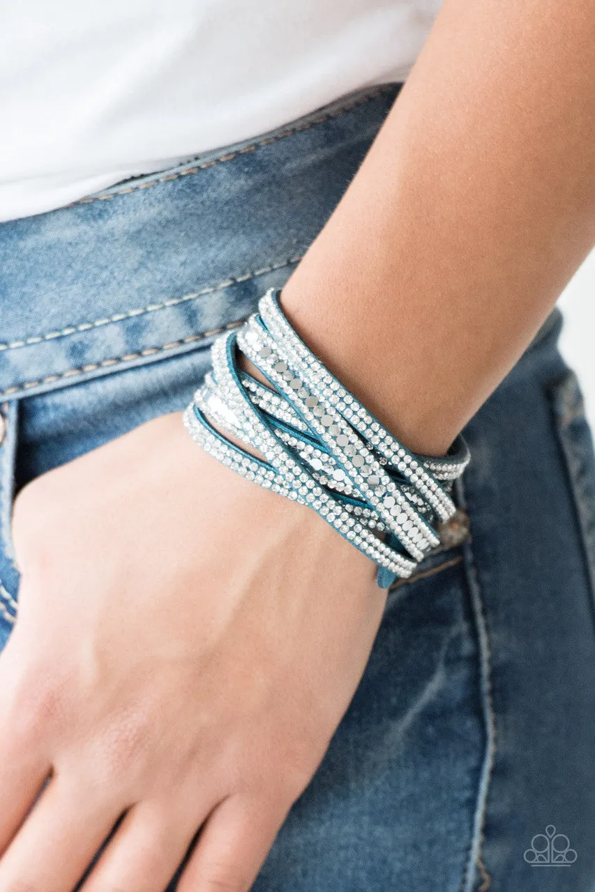 Rock Star Attitude Blue Paparazzi Bracelet