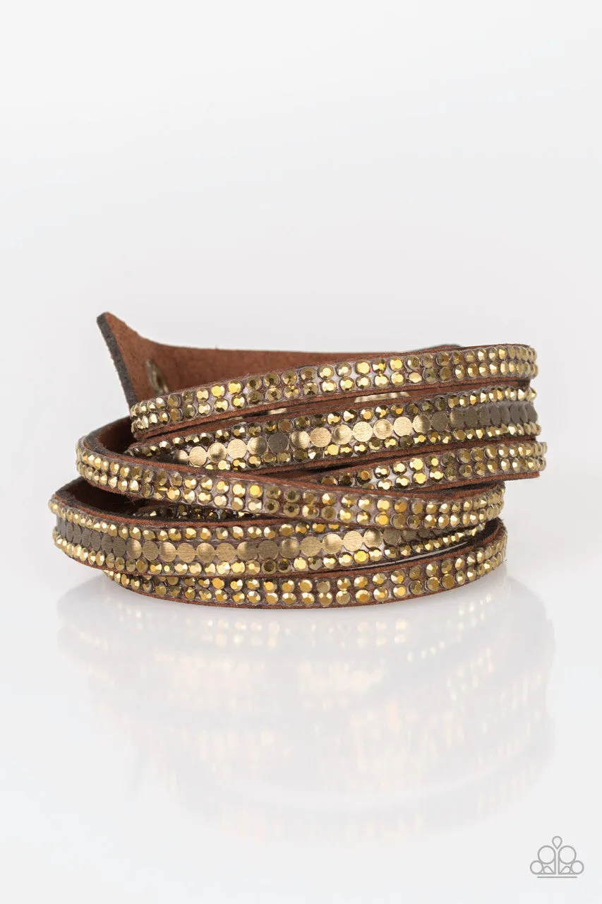 Rock Star Attitude Brass Paparazzi Bracelet