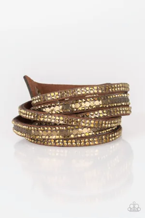 Rock Star Attitude Brass Paparazzi Bracelet