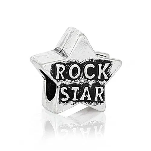 Rock Star Bead Compatible for Most European Snake Chain Bracelet