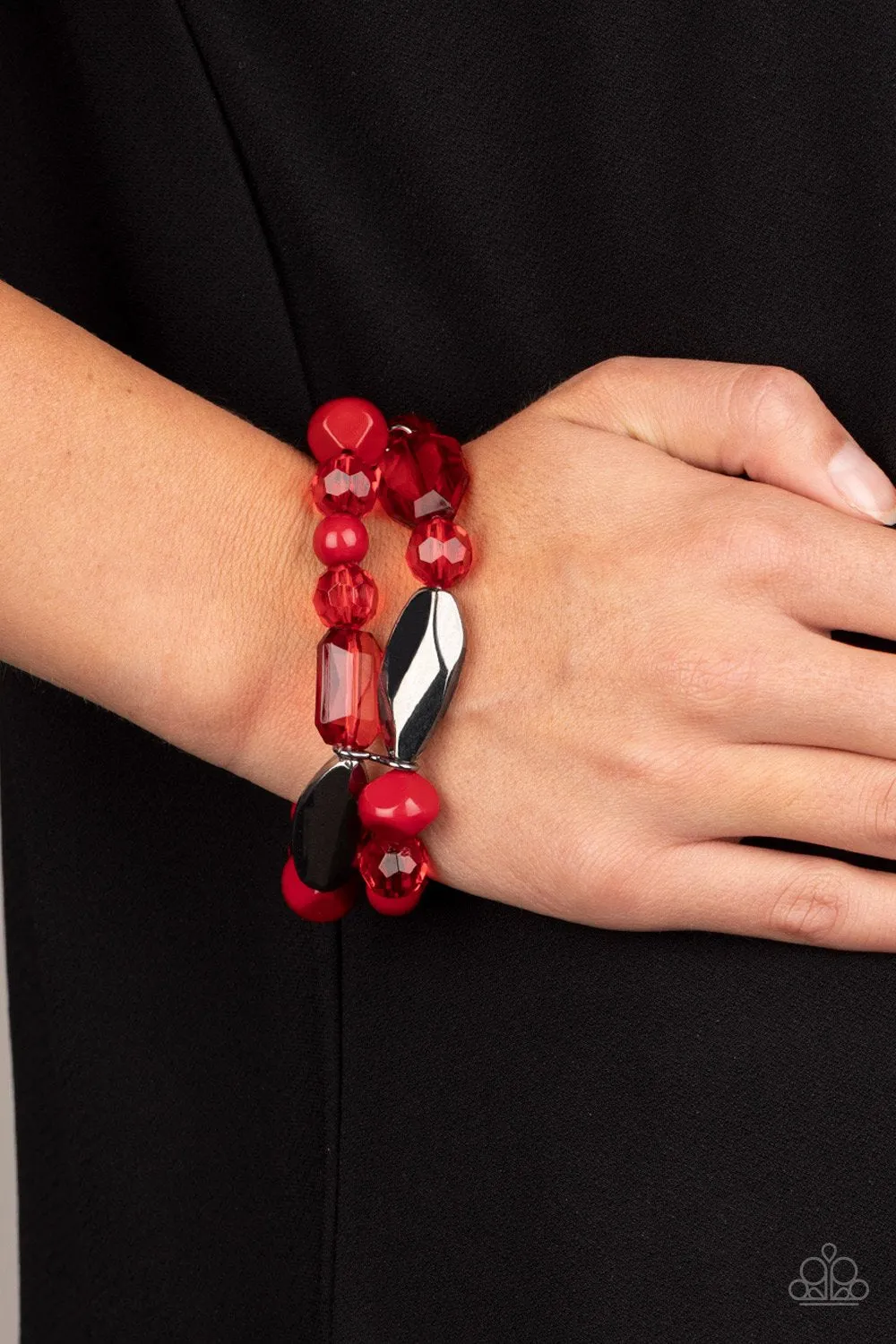 Rockin' Rock Candy Red (Gunmetal) Bracelet