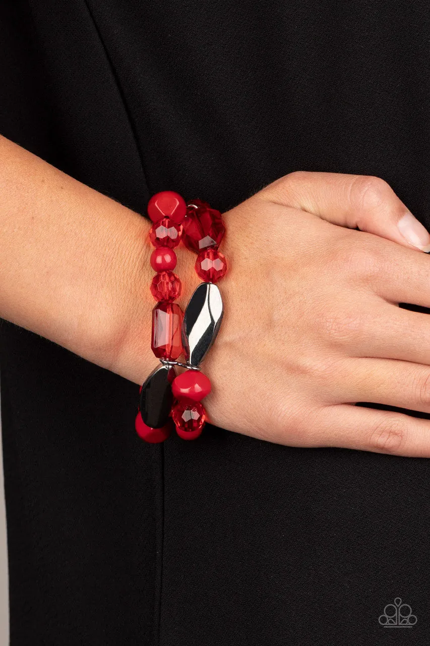 Rockin Rock Candy Red Paparazzi Bracelet