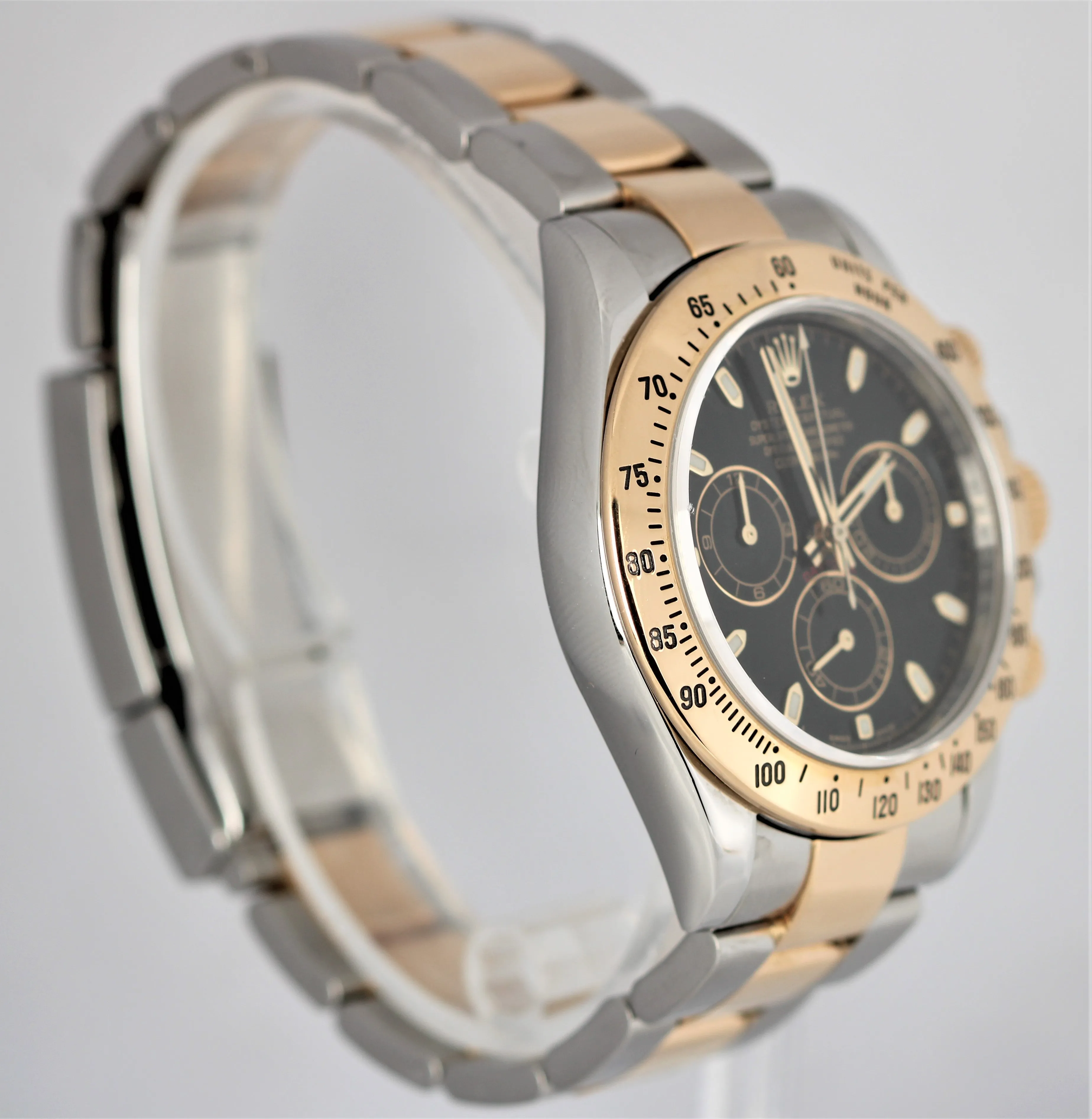 Rolex Daytona Cosmograph 40mm RANDOM SERIAL Black 18K Steel TwoTone 116523 Watch