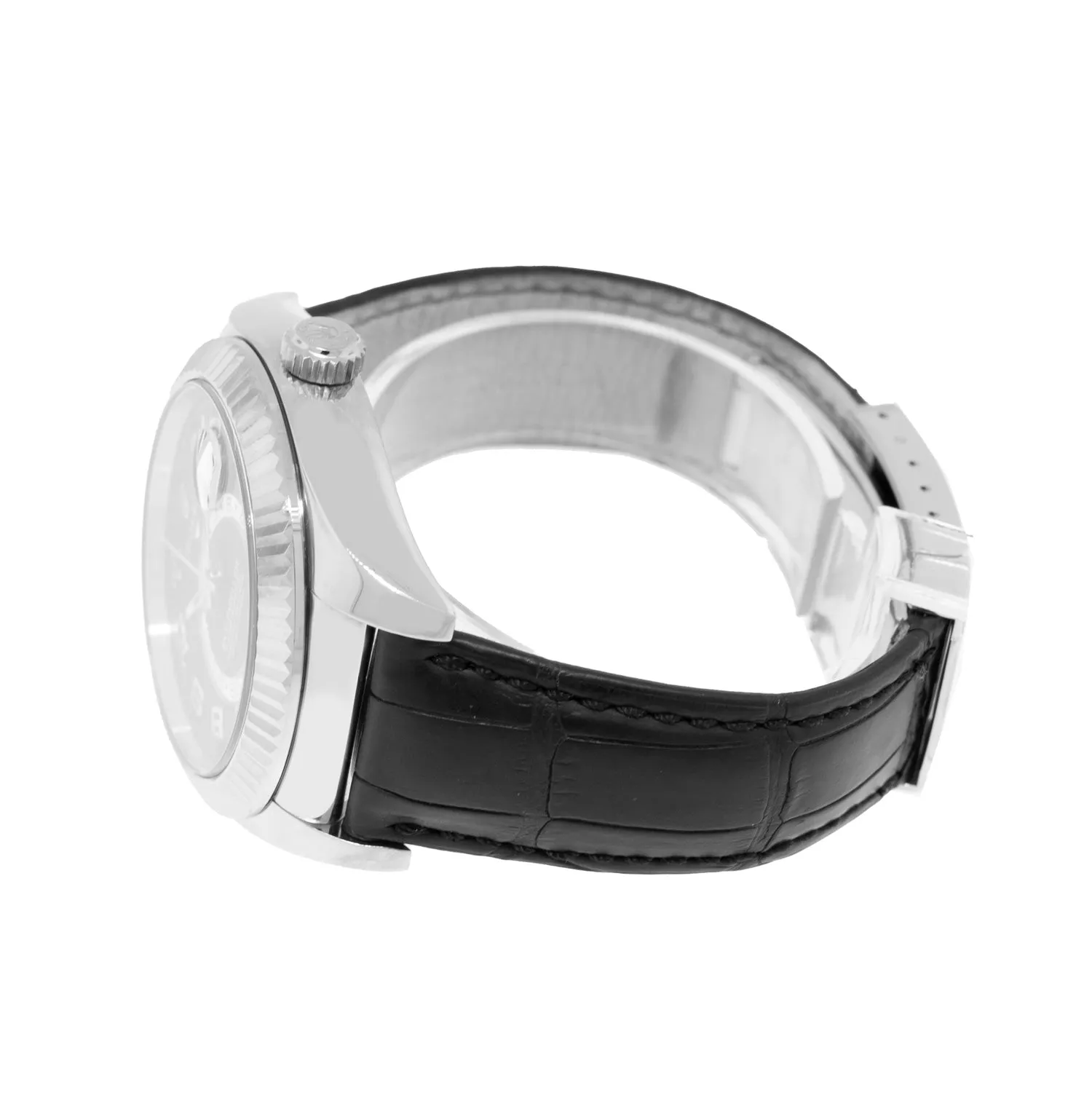 Rolex Sky-Dweller 42mm White Gold Black Arabic Dial & Fluted Bezel 326139