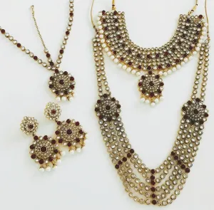 Rosa Ruby Bridal Jewellery Set