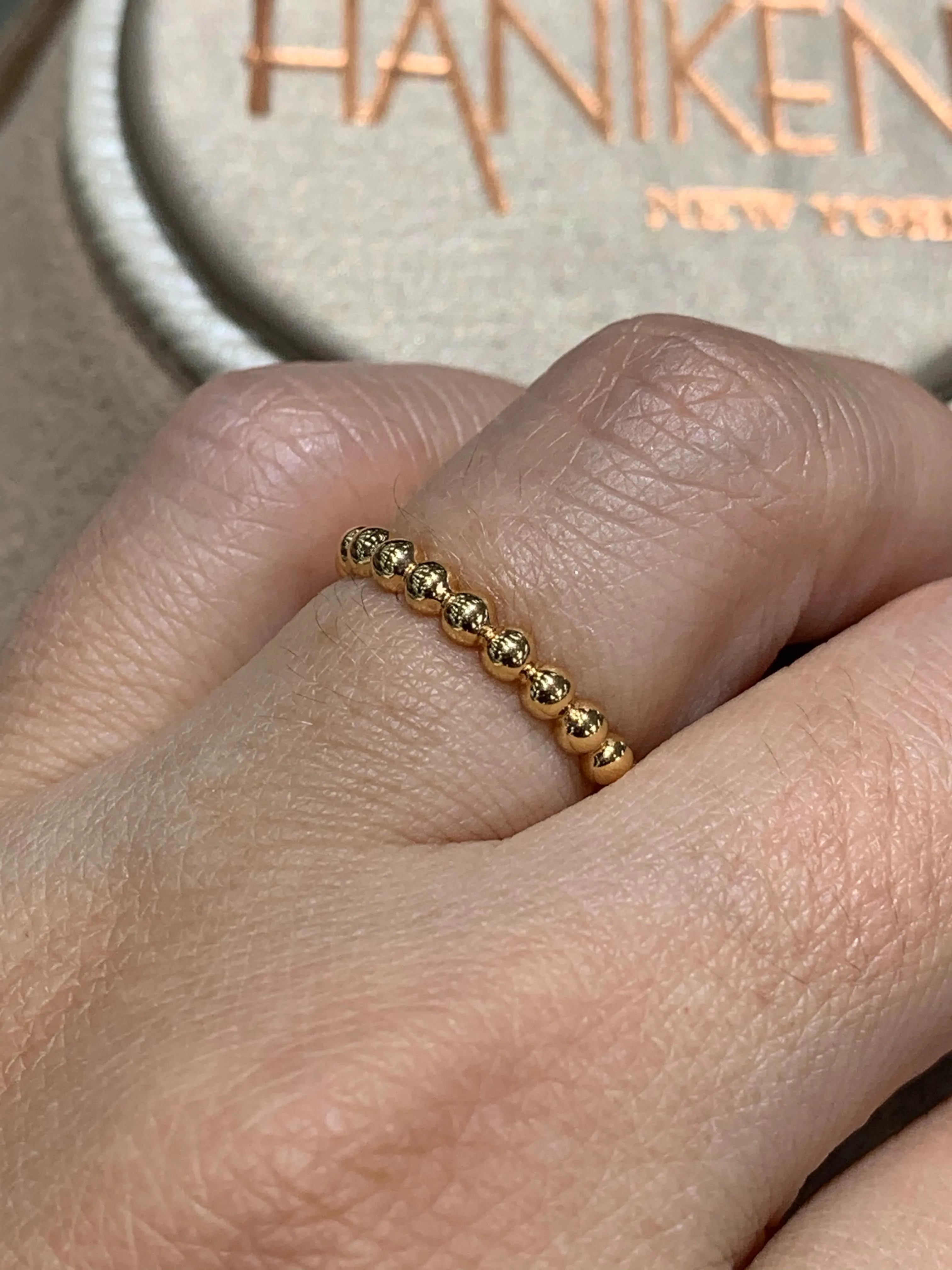 Rose Gold Beaded Ring