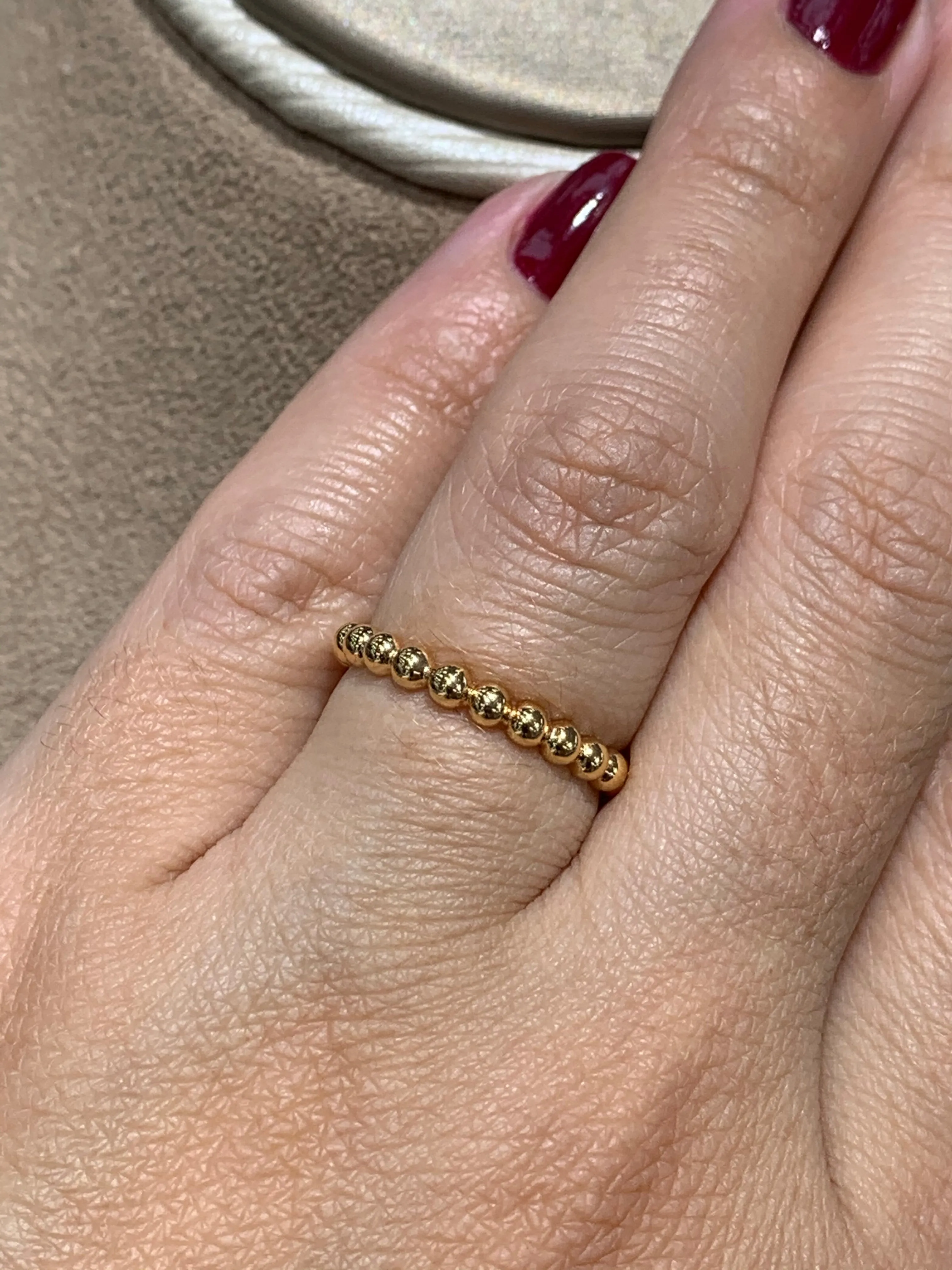 Rose Gold Beaded Ring