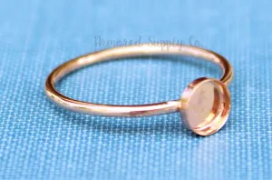 Rose Gold Filled 3mm Bezel Cup Ring blank