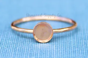 Rose Gold Filled 5mm Bezel Cup Ring blank