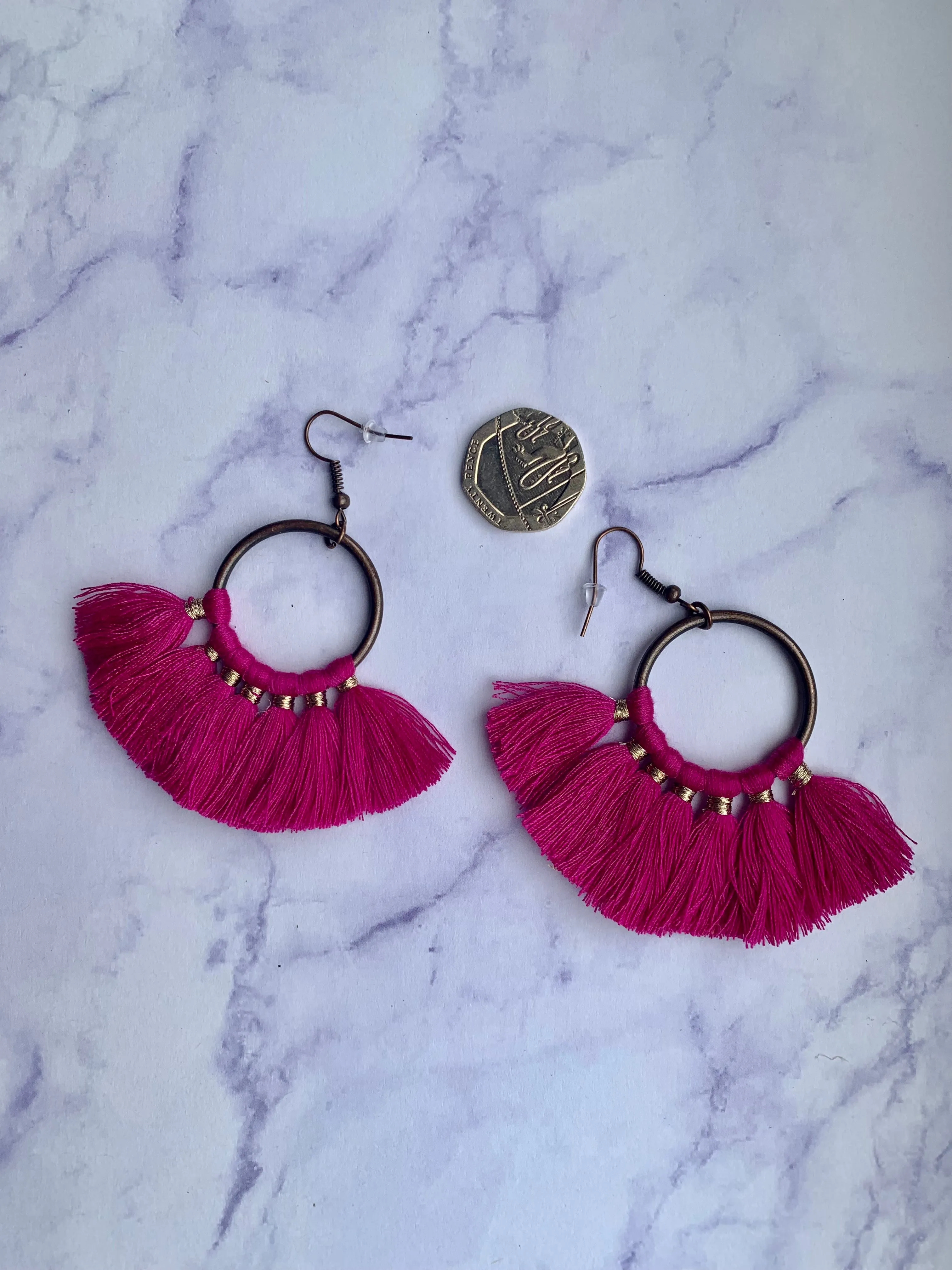 Round Tassel Earrings