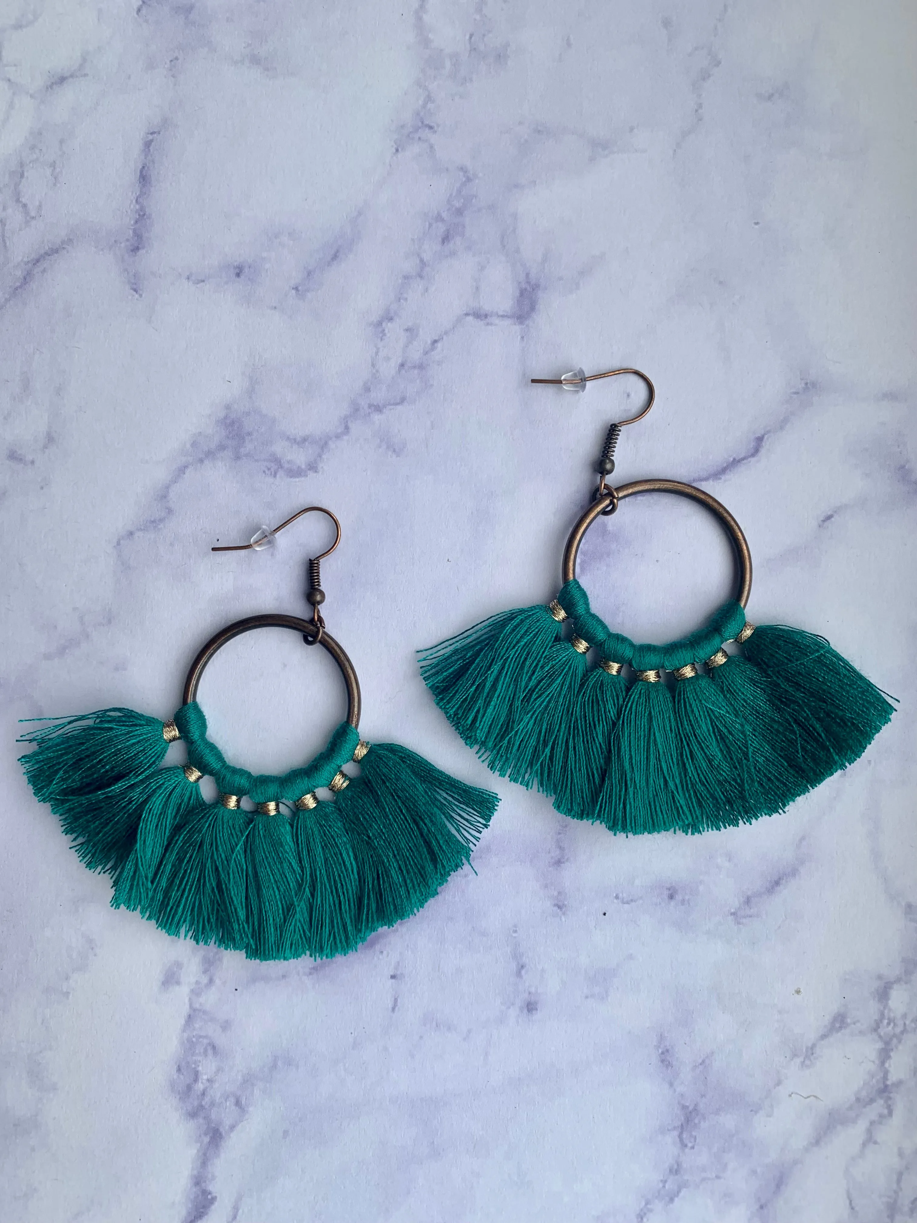 Round Tassel Earrings