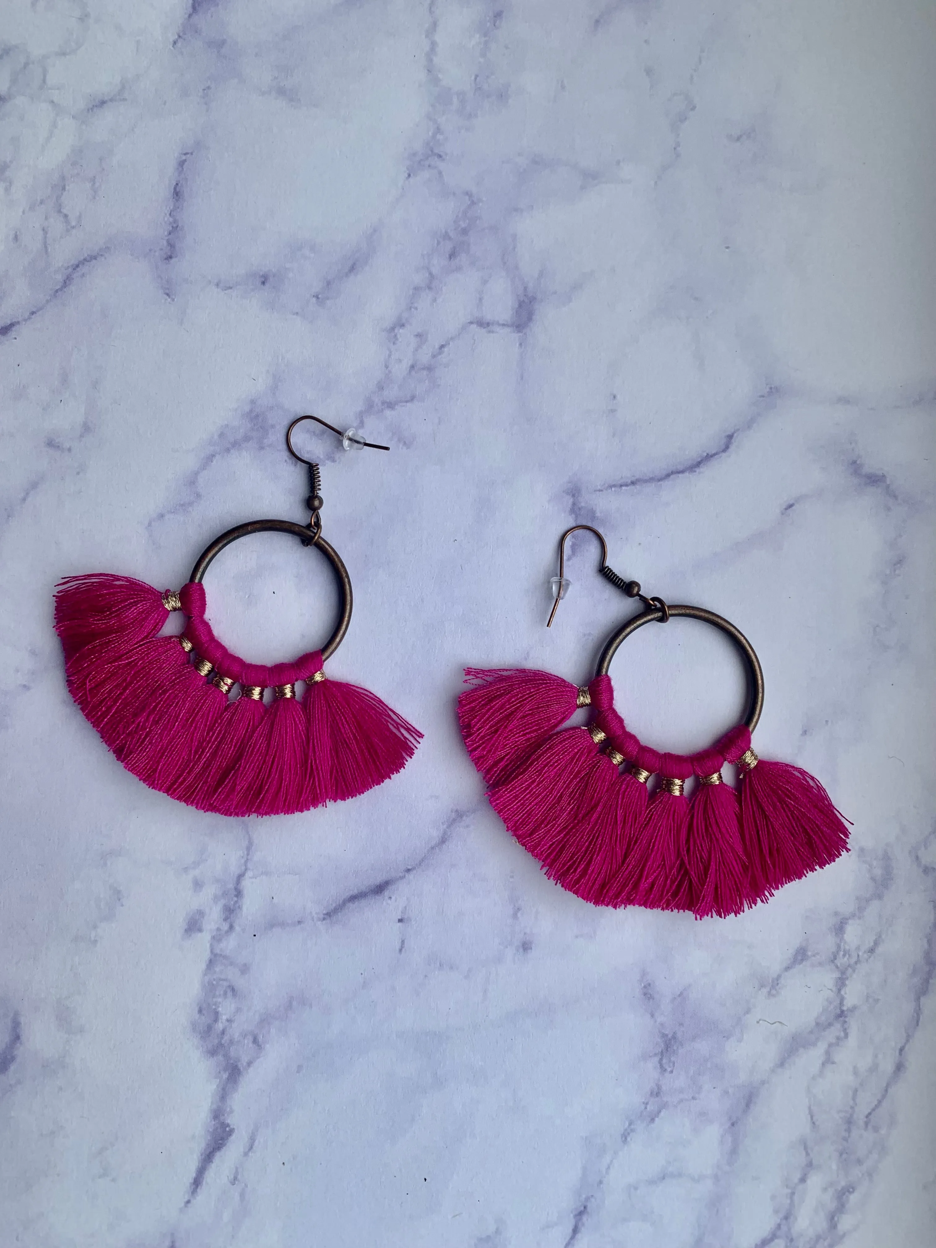 Round Tassel Earrings