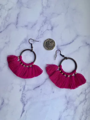 Round Tassel Earrings
