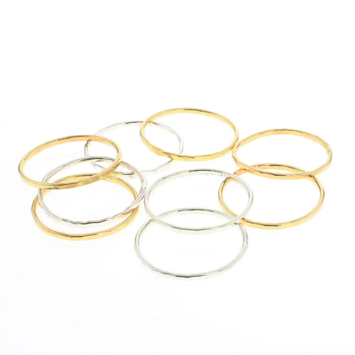 Round Thin Stacking Rings