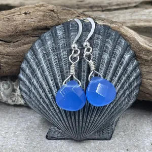 Royal Blue Jade Briolette Earrings