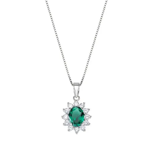 Royal Lady Charm Necklace in Sterling Silver