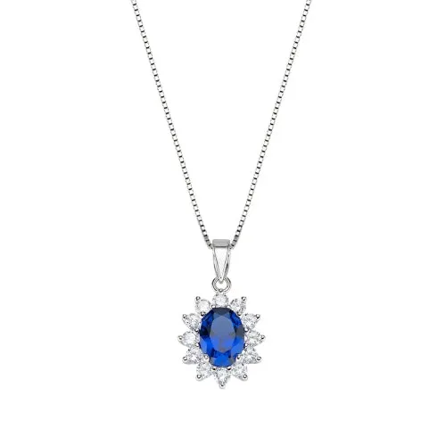 Royal Lady Charm Necklace in Sterling Silver