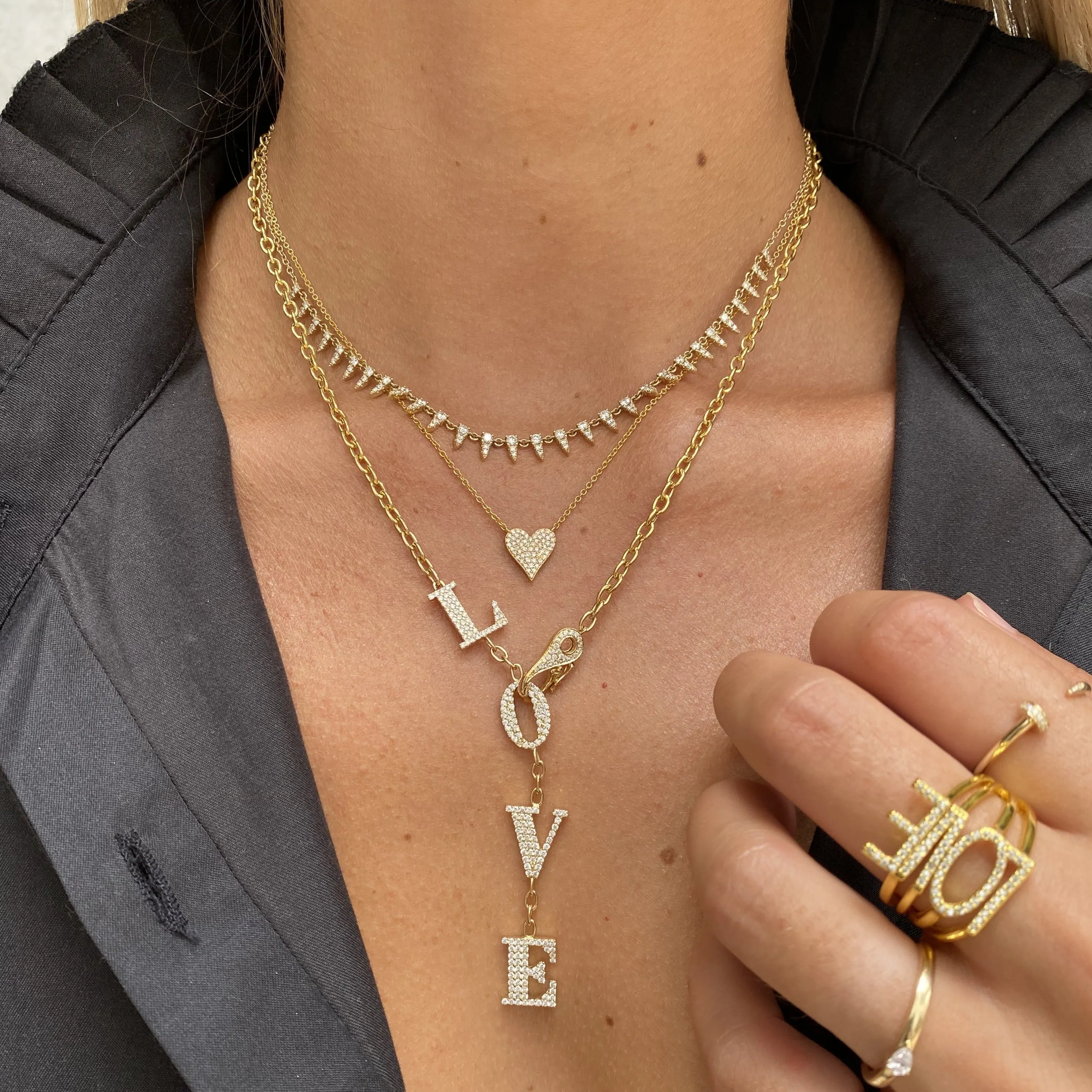 Ruby & Diamond Heart Necklace