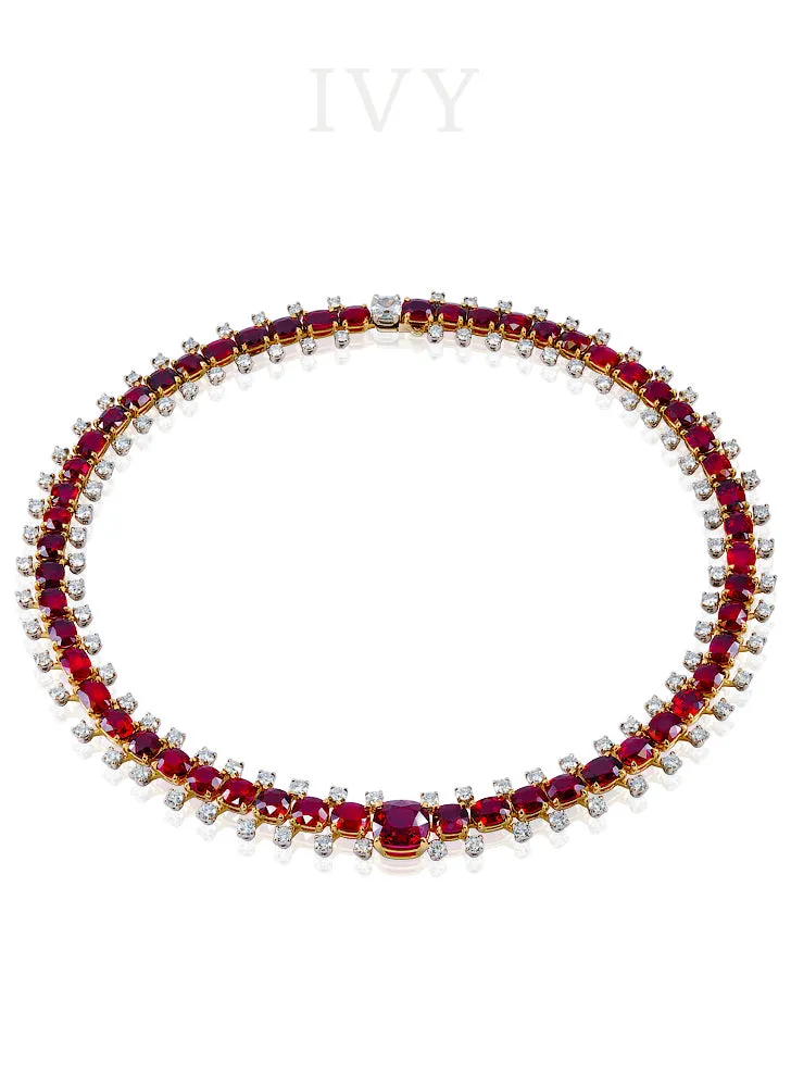 Ruby and Diamond Necklace