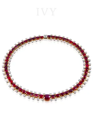 Ruby and Diamond Necklace