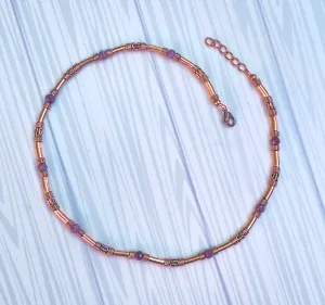 Ruby gemstone and Copper Necklace
