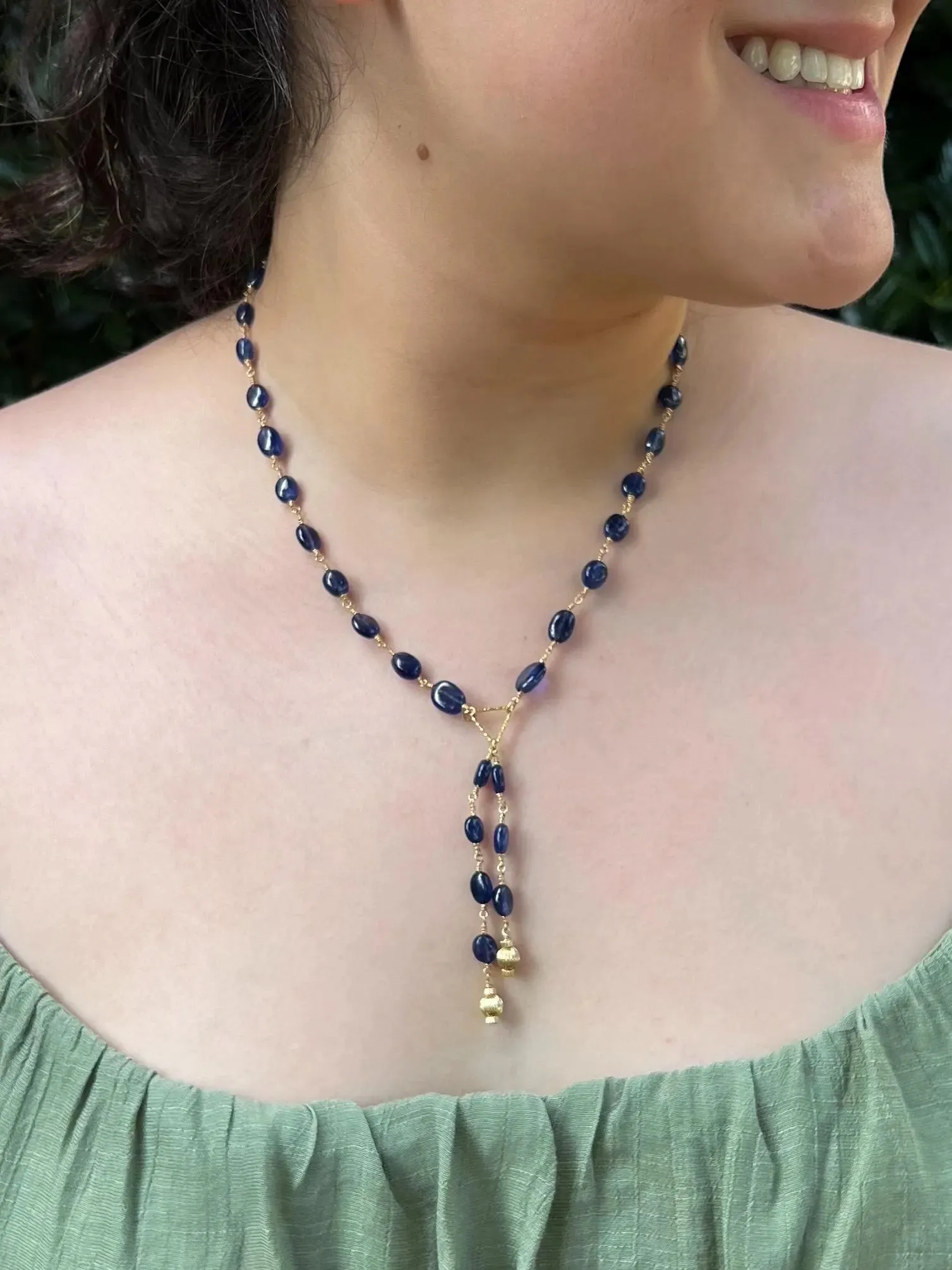 Sapphire Lariat Necklace