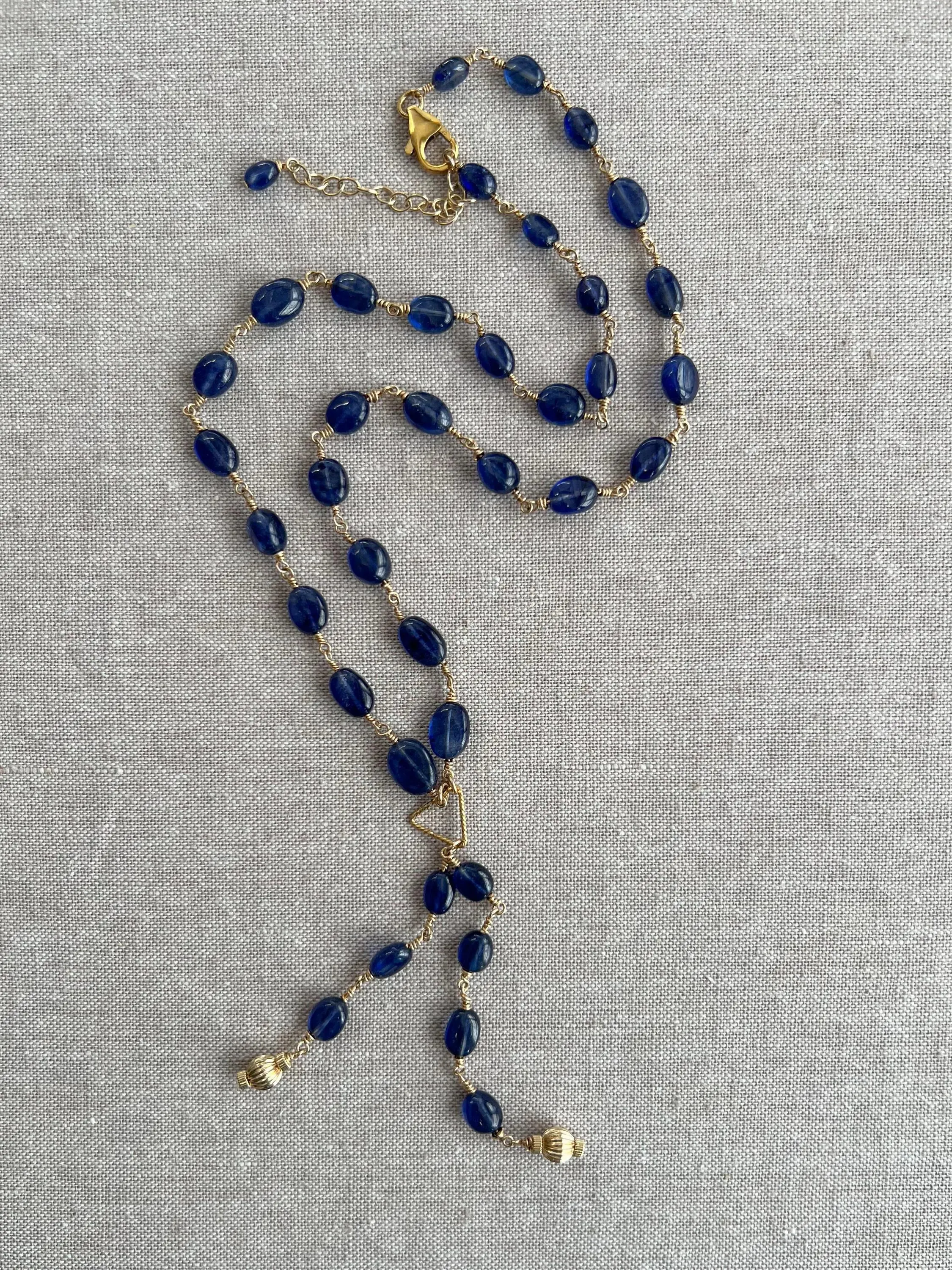 Sapphire Lariat Necklace