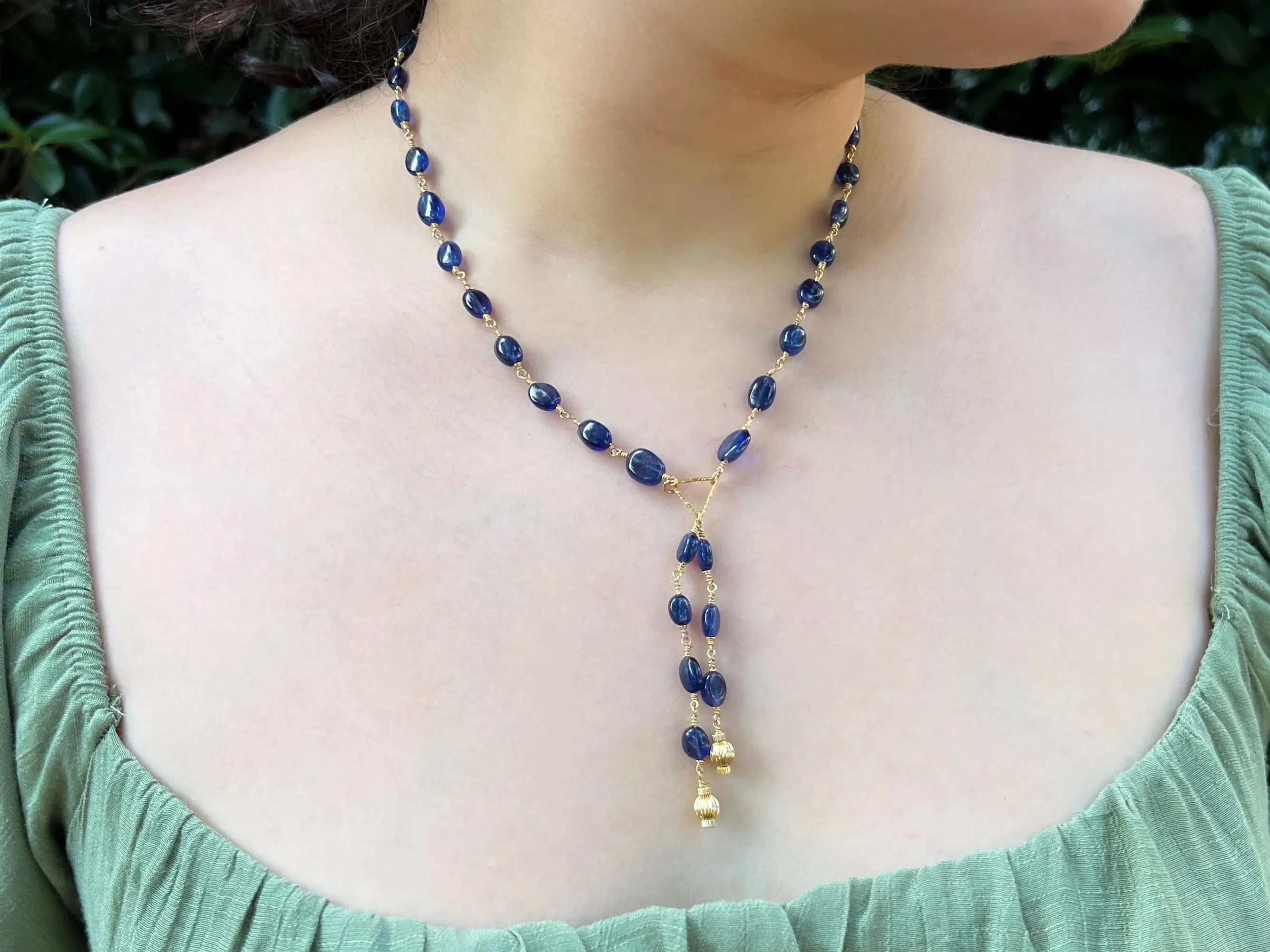 Sapphire Lariat Necklace
