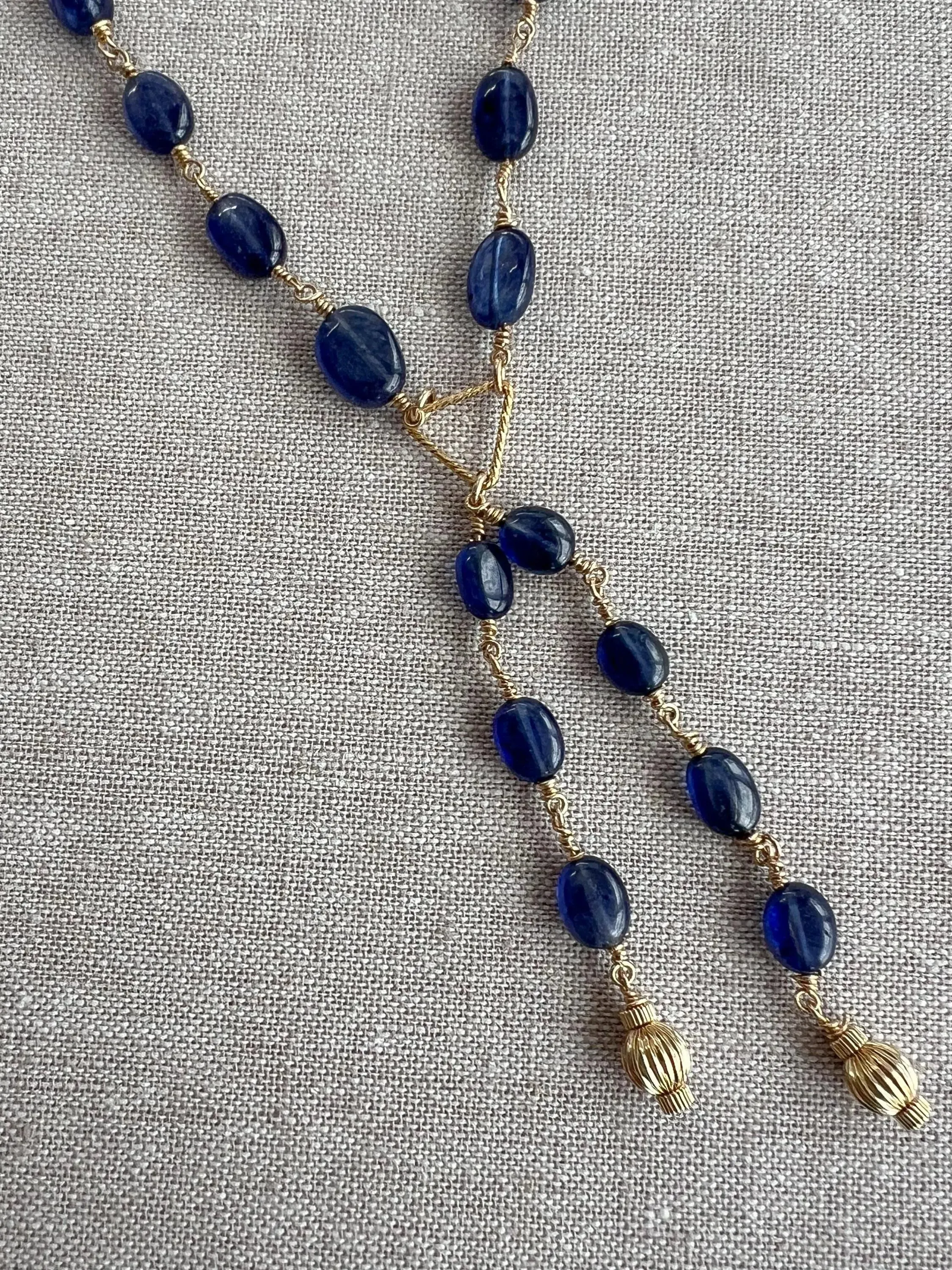 Sapphire Lariat Necklace