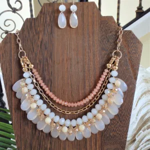 Seaside Coral Bead Necklace Set