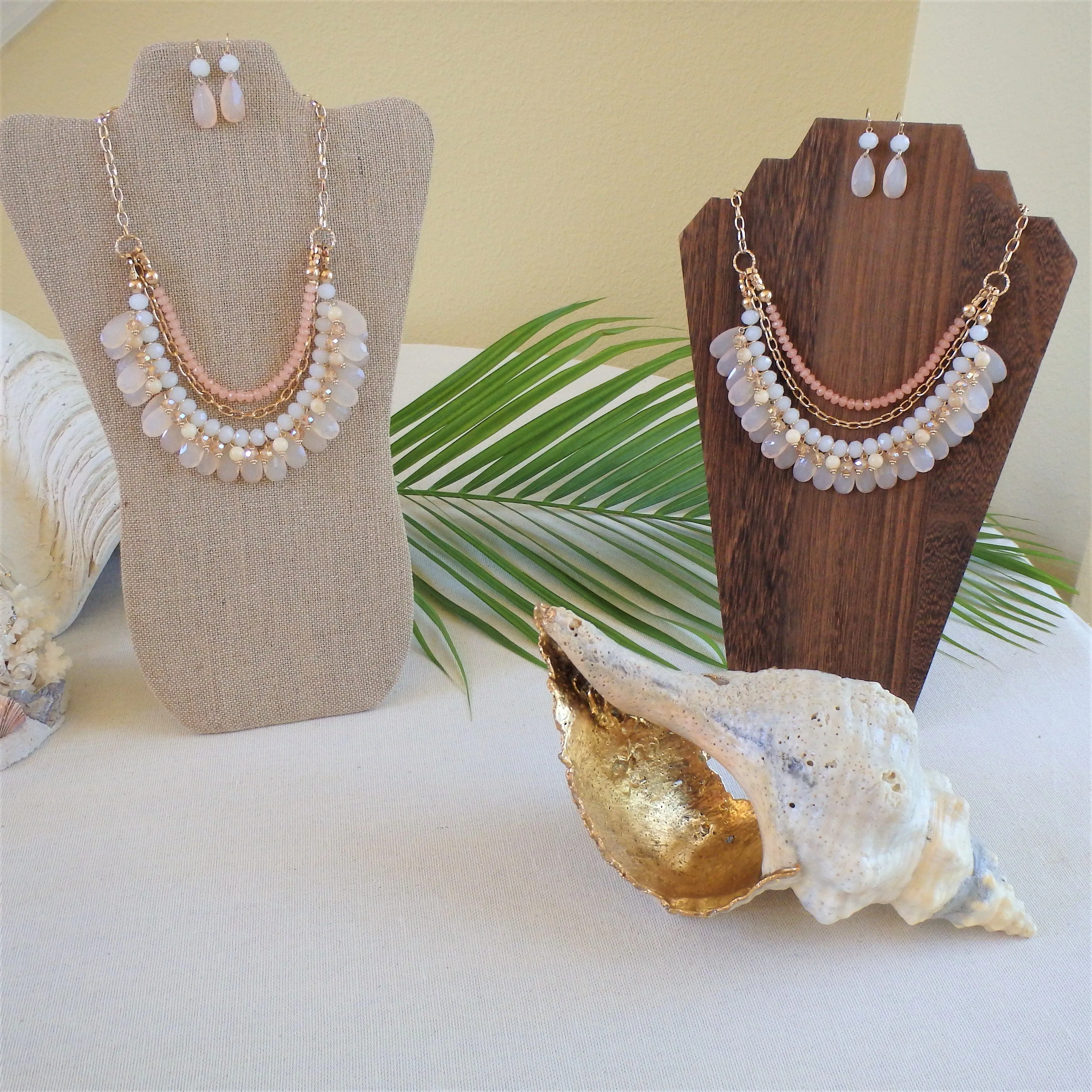 Seaside Coral Bead Necklace Set