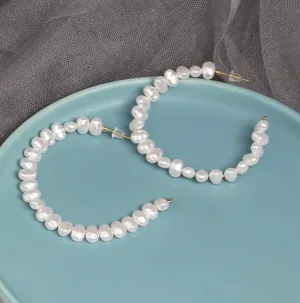 Semi-circle Pearl  Earrings