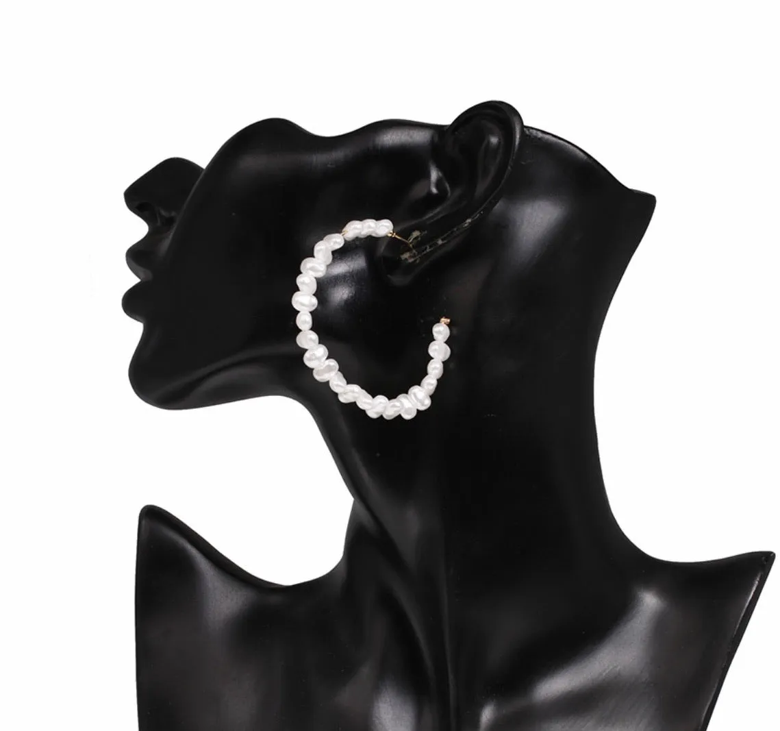 Semi-circle Pearl  Earrings