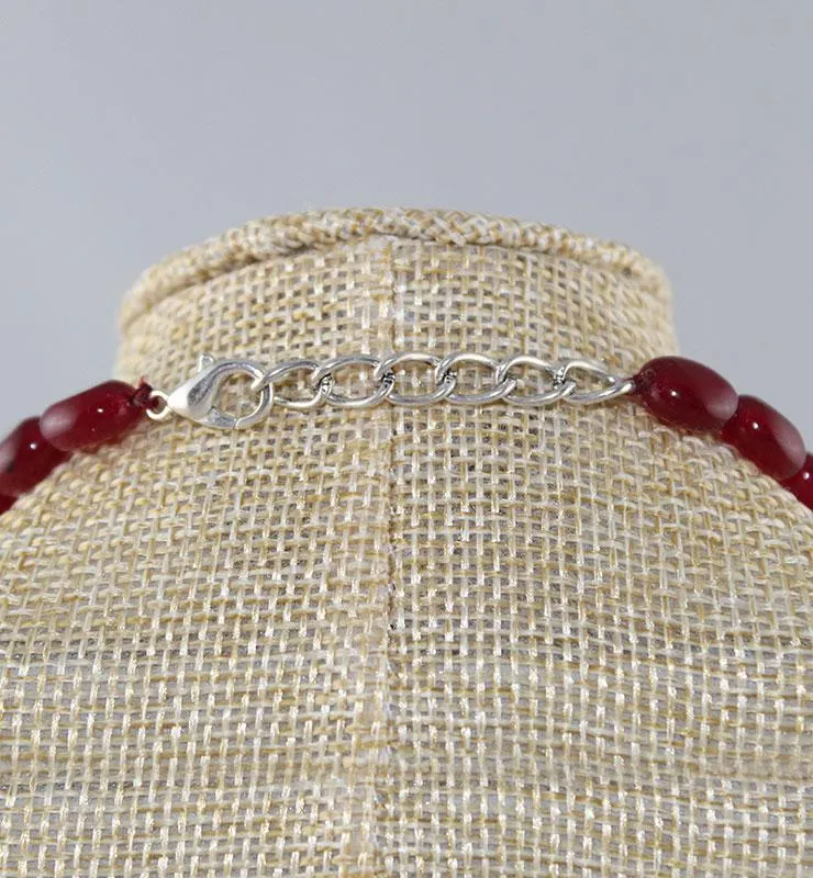 Semi Precious Single Strand Stone Necklace