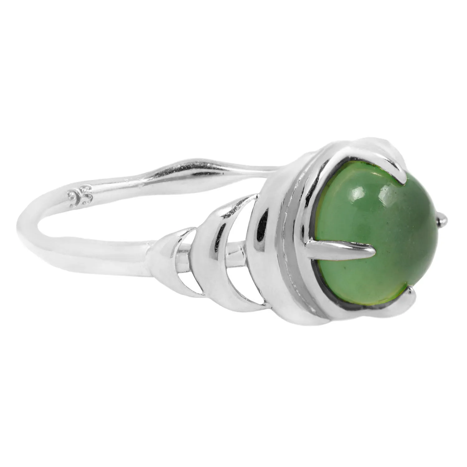 Seven Moons Ring in Green Serpentine