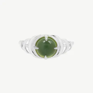 Seven Moons Ring in Green Serpentine