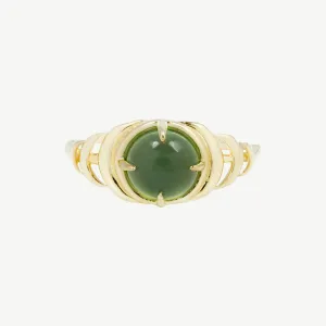 Seven Moons Ring in Green Serpentine