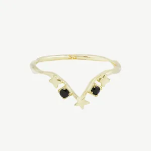 Siggy Ring in Black Spinel
