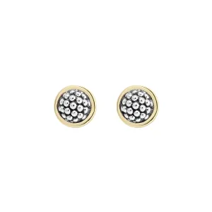 Signature Caviar Two-Tone Caviar Stud Earrings