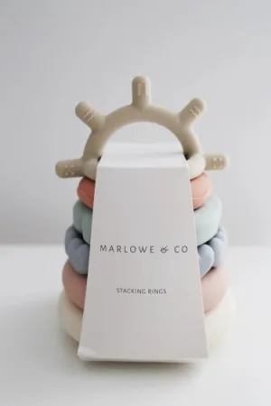 Silicone Stacking Teething Ring Toy