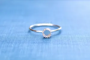 Silver 4mm Crown Bezel Cup Ring blank
