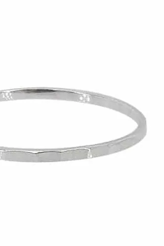 Silver Diamond Cut Stacking Ring