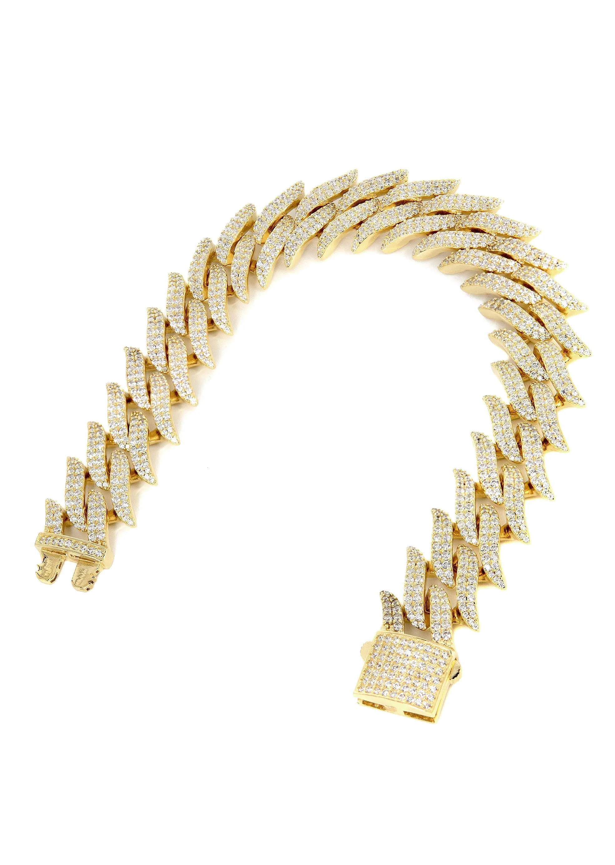 Silver Gold Spiked Barbed Wire Bracelet