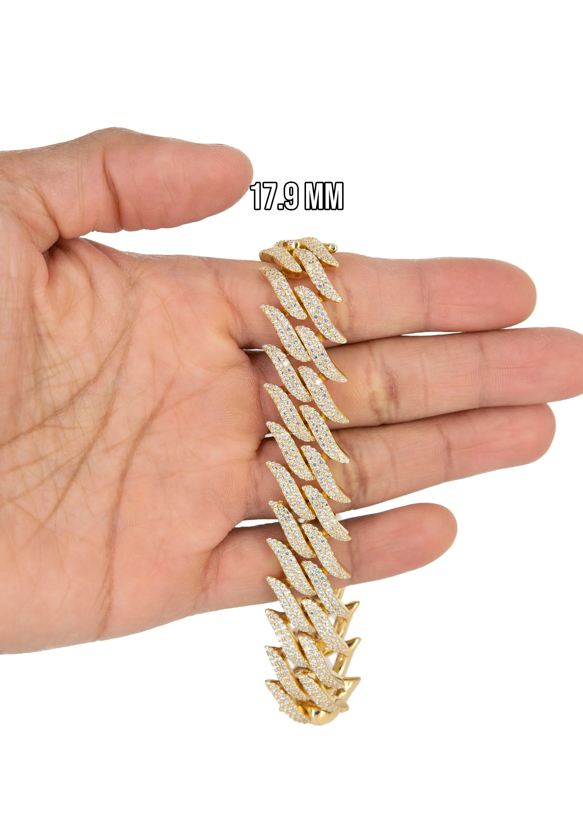 Silver Gold Spiked Barbed Wire Bracelet