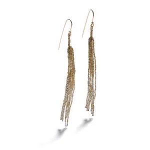 Silver Wash Tassel Earrings