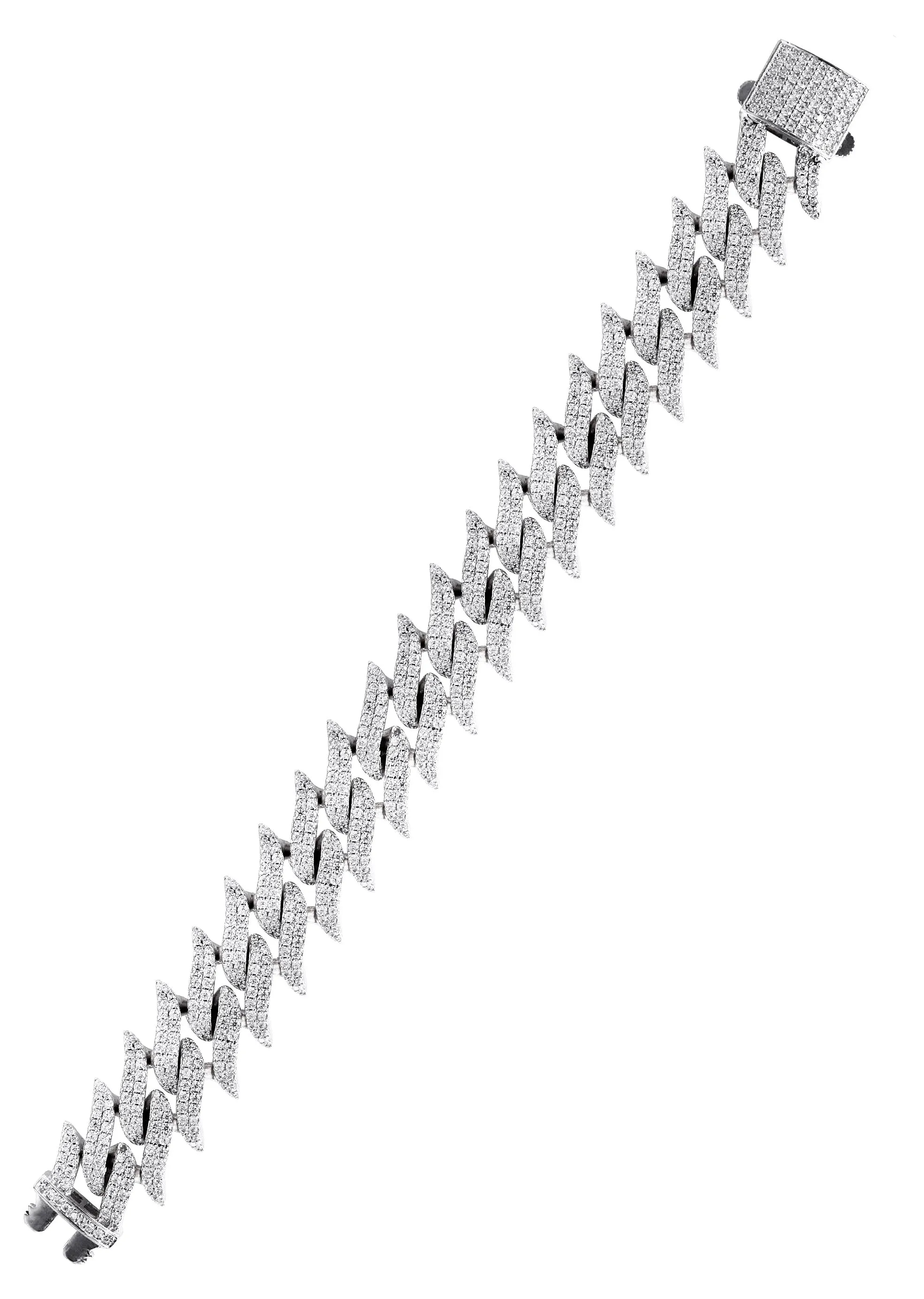 Silver White Spike Barbed Wire Bracelet