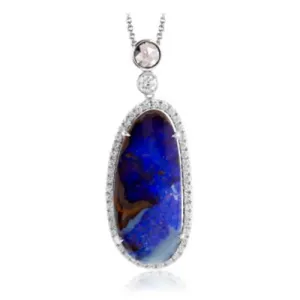 Simon G. 18k White Gold Diamond Pendant