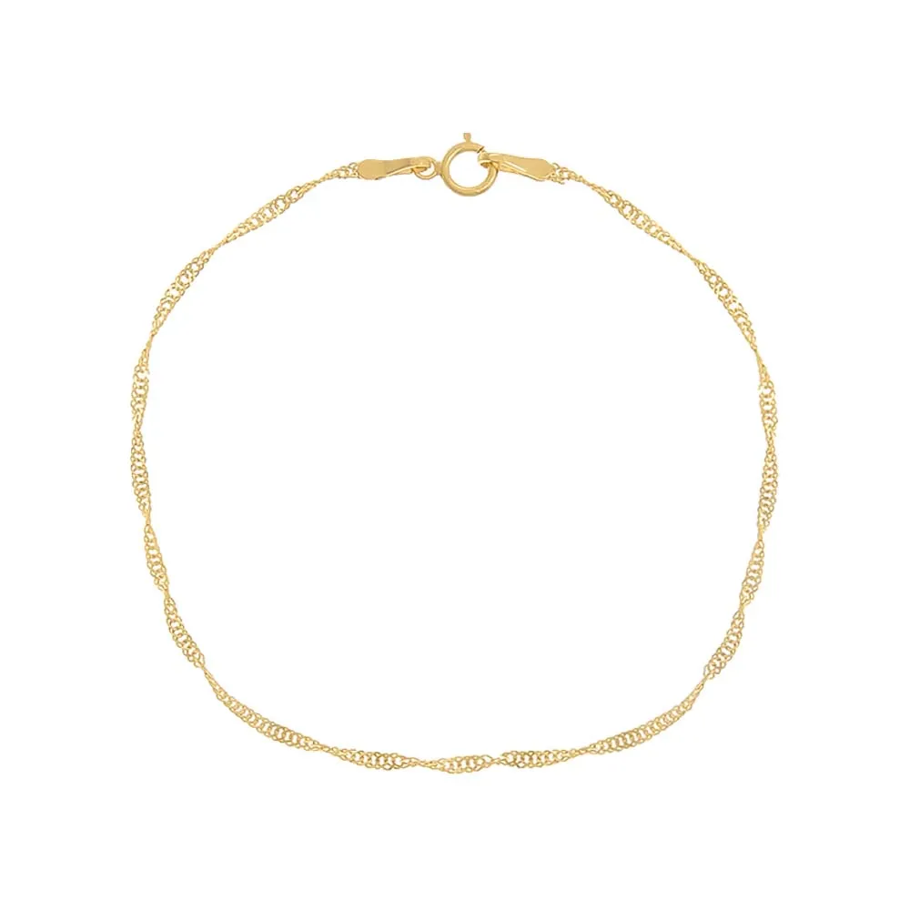 Singapore Chain Bracelet 14K